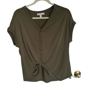 Chelse 28 Ssleeveless Top Modal Blend  Olive Green Size Small